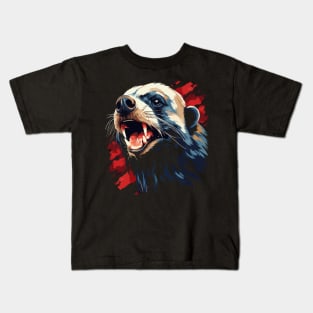 Patriotic Honey Badger Kids T-Shirt